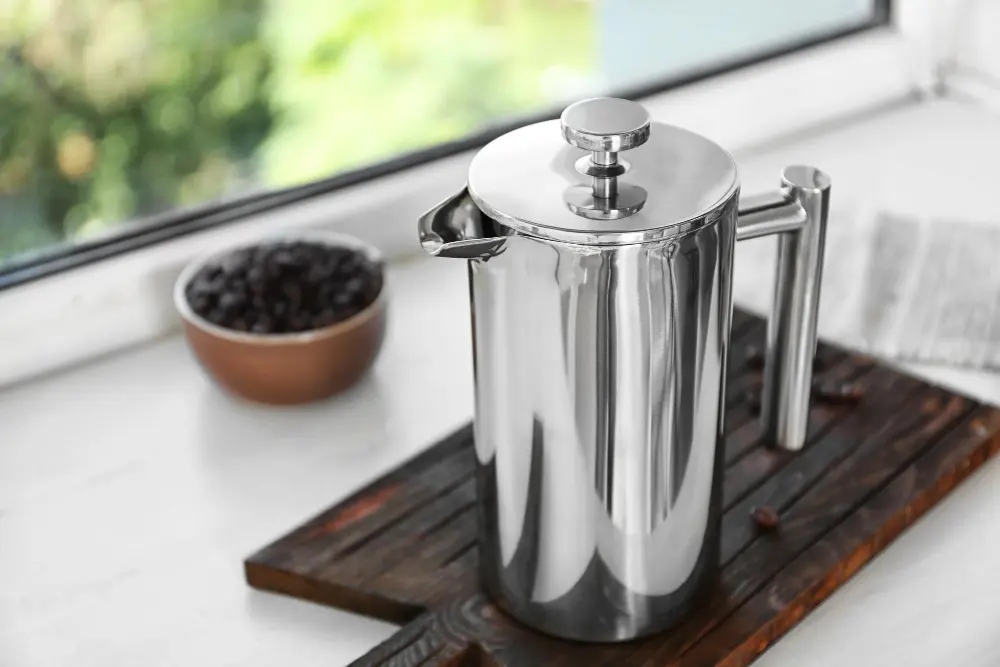 clean a stainless steel French Press