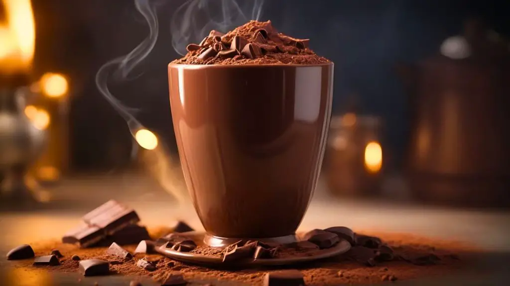 Making hot chocolate in a coffee urn