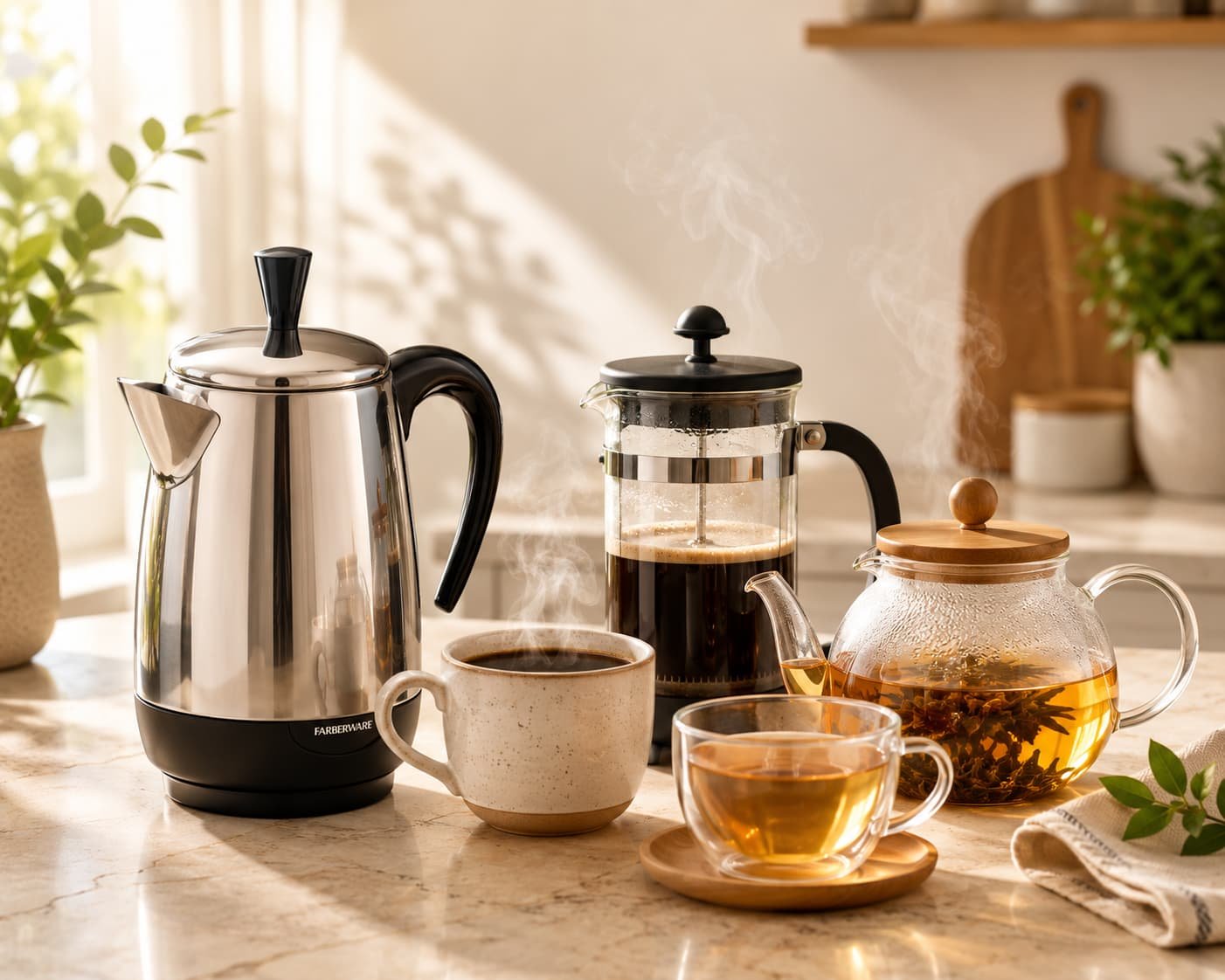 homemade coffee and tea