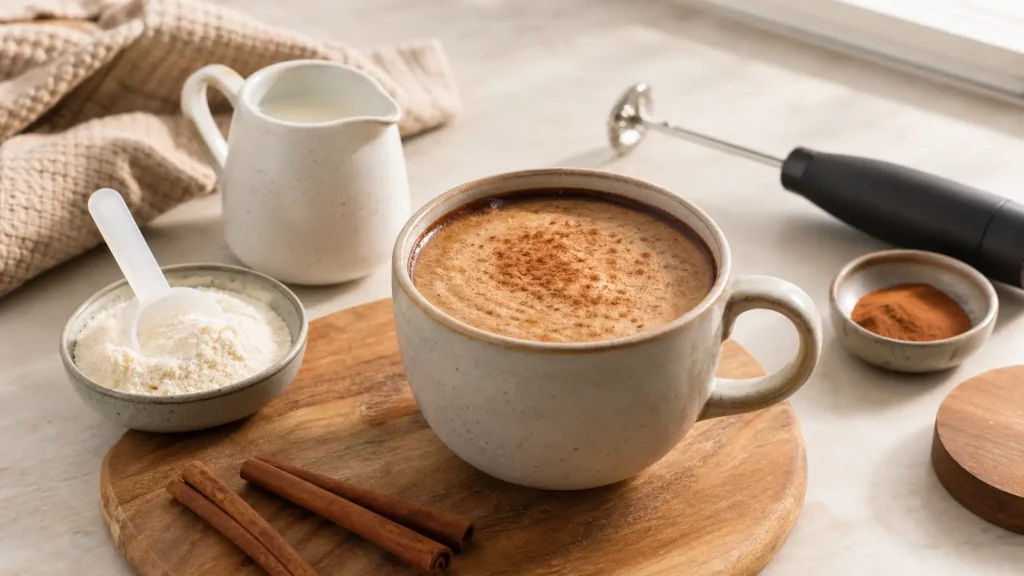 10 Protein Coffee Recipes That Actually Taste Amazing 5 collagen-cinnamon-protein-coffee