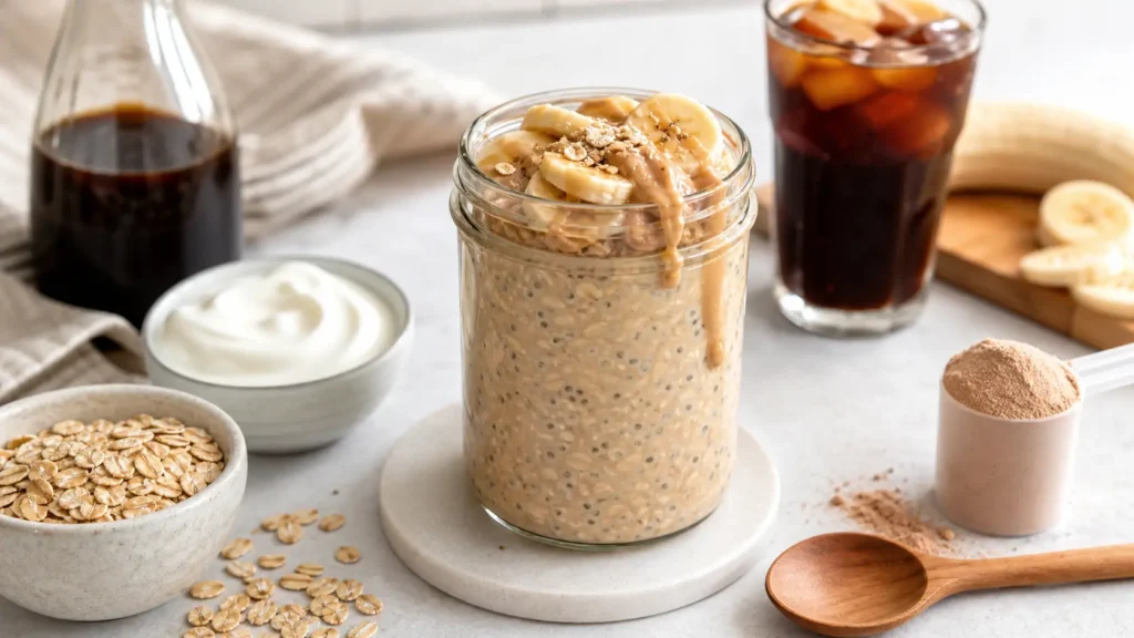 10 Protein Coffee Recipes That Actually Taste Amazing 11 overnight-protein-coffee-oats